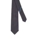 Ferragamo Geometric-pattern Silk Tie In Blue