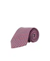 Ferragamo Gancini Jacquard Silk Tie In Pink