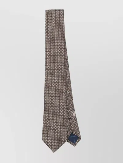 Ferragamo Geometric Print Alassio Silk Tie