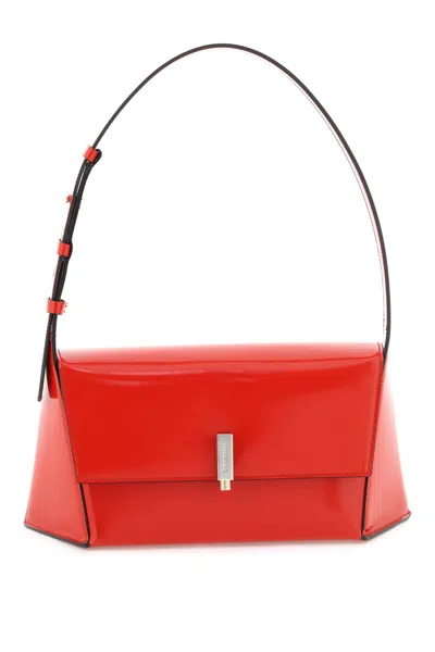 Ferragamo Prisma Hobo Bag Patent Medium In Red
