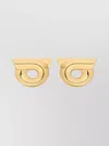Ferragamo Geometric Stud Earrings Polished Finish