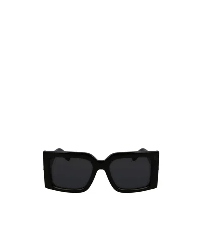 Ferragamo Geometric Sunglasses. In Black