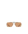 Ferragamo Geometric Sunglasses In Brown