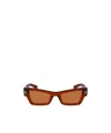 Ferragamo Brown Cat Eye Ladies Sunglasses Sf2006s 232 53 In Orange