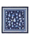 Ferragamo Geometrical Renaissance Print Cashmere Shawl In Blue