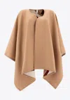 Ferragamo Geometrical Renaissance Print Reversible Cape In Beige