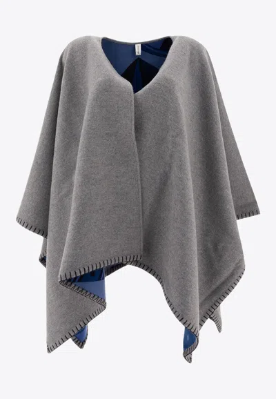 FERRAGAMO GEOMETRICAL RENAISSANCE-PRINT REVERSIBLE CAPE