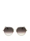 Ferragamo Geometric-frame Sunglasses In Multi