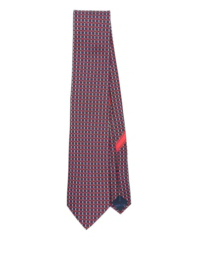 Ferragamo Geometric-pattern Aida Silk Tie