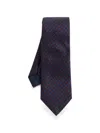 Ferragamo Geometric-pattern Silk Tie In Blue