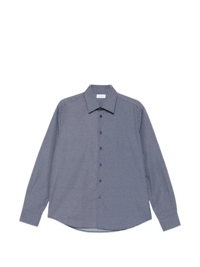 Ferragamo Geometric-print Long-sleeve Shirt In Multi