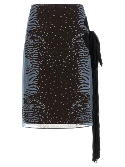 Ferragamo Georgette Skirt Skirts Multicolor