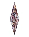 Ferragamo Geometric Print Wool Bandeau Scarf In Multi