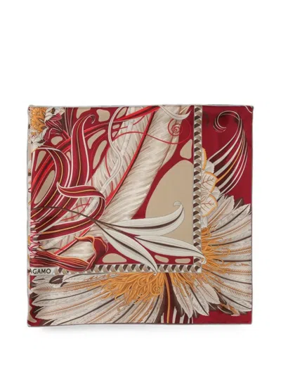 Ferragamo Giada Floral-print Scarf In Multi
