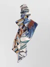 Ferragamo Giada Print Silk Scarf Scarves And Foulards White