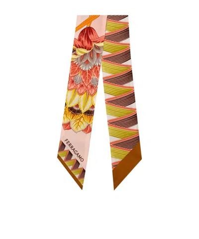 Ferragamo 'graphic Pattern Silk Scarf' In Multi