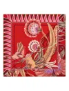 Ferragamo Silk Scarf With Giada Print And Floral Motif