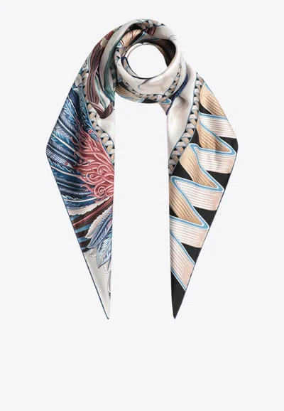 Ferragamo Giada Print Silk Scarf