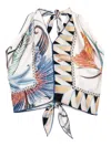 Ferragamo Giada Print Silk Scarf Scarves And Foulards White In Multi