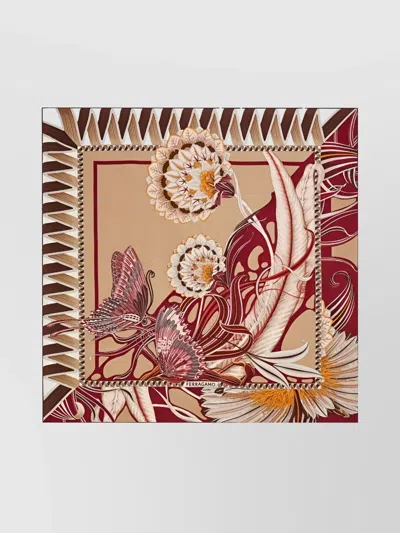 FERRAGAMO GIADA PRINT SILK SCARF