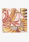 Ferragamo Giada Print Silk Scarf In Multi