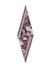 Ferragamo Geometric Print Wool Bandeau Scarf In Multi