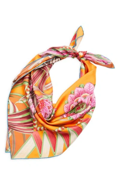 Ferragamo Giada Reversible Silk Square Scarf In Multi