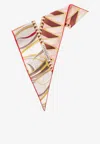 Ferragamo Giada Triangle Silk Scarf In Multi