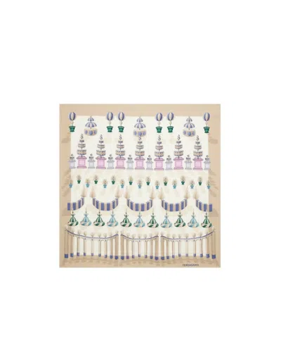 Ferragamo Giardino Print Silk Scarf In Multi