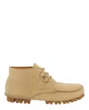 Ferragamo Man Ankle Boots Sand Size 10 Leather In Brown