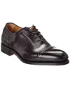 Ferragamo Giave Leather Oxford In Black