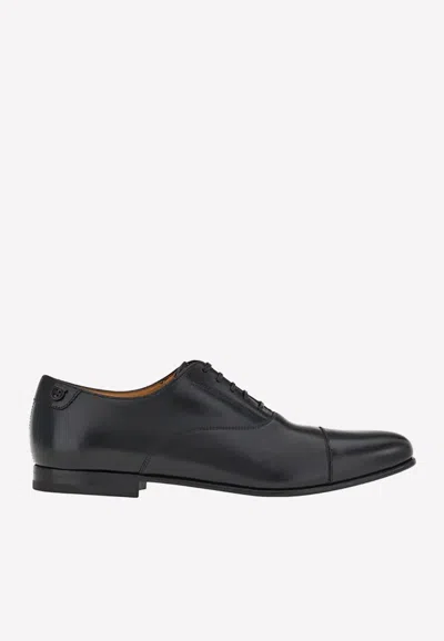 Ferragamo Gillo Gancio Oxford Shoes In Calf Leather In Black