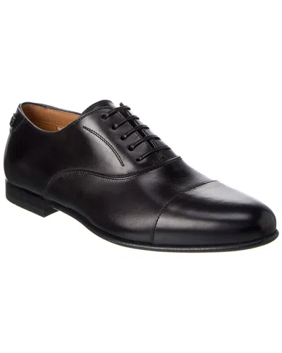 Ferragamo Riley Leather Oxford In Black