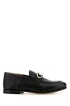 Ferragamo Gancini Ornament Calfskin Mule Loafers