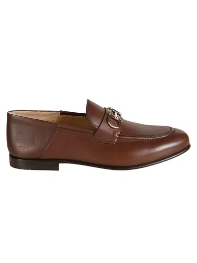 Ferragamo Gin Loafers In Chocolate