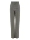Ferragamo Gingham-pattern Trousers In Black