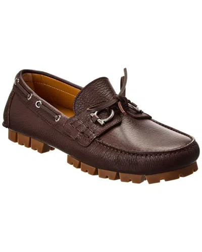 Ferragamo Giosue Leather Loafer In Brown