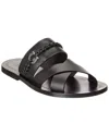 Ferragamo Man Sandals Black Size 8.5 Leather In Black
