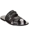 Ferragamo Man Sandals Black Size 8.5 Leather In Black
