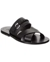 Ferragamo Man Sandals Black Size 8.5 Leather In Black
