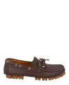 Ferragamo Pebbled Calfskin Leather Loafers In Brown