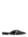 Ferragamo Giulye Mini Bow Leather Flat Mules
