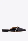 Ferragamo Giulye Mini Bow Leather Flat Mules In Multi