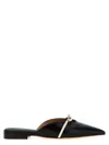 Ferragamo Giulye Mini Bow Leather Flat Mules In Black