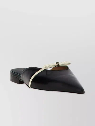 FERRAGAMO 'GIULYE' MULES POINTED TOE BOW DETAIL