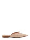 Ferragamo Giulye Mini Bow Pointed Flat Mules