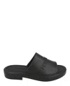 Ferragamo Giuneva Logo Embossed Slides In Black