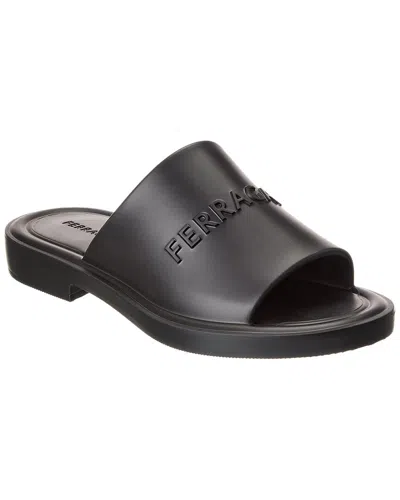 Ferragamo Giuneva Rubber Slide In Black
