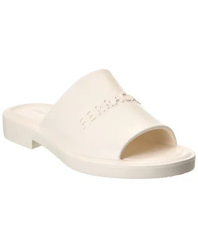 Ferragamo Giuneva Slide In White