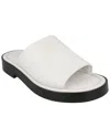 Ferragamo Giunone Leather Slides In White